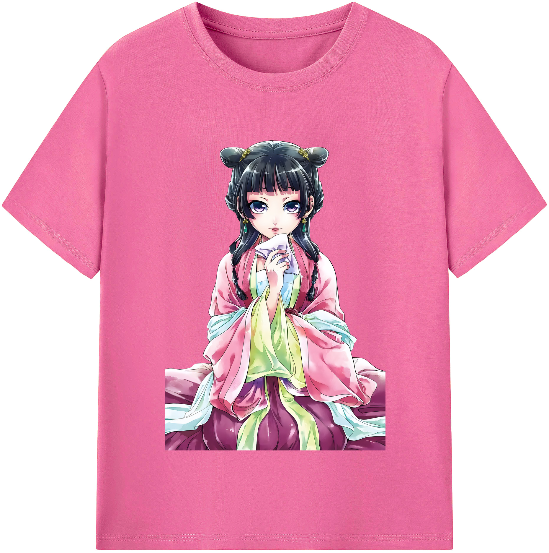 （画像用） 薬屋のひとりごと The Apothecary Diaries レディースカジュアルプリントTシャツ（綿100％）